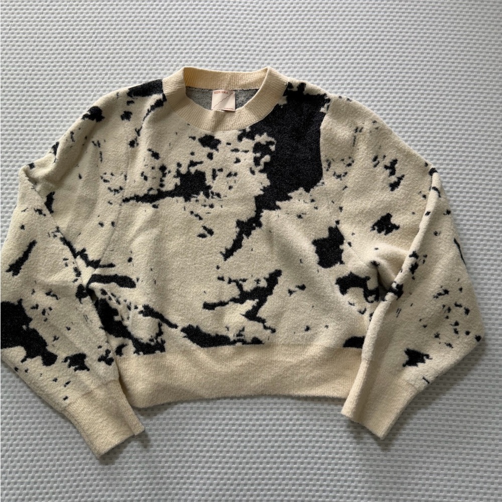 Kerisma Black and Cream Patterned Sweater